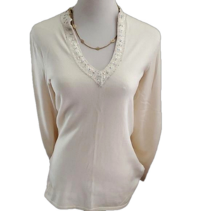 Alfani $89 Cream Sweater Small Vintage NWT